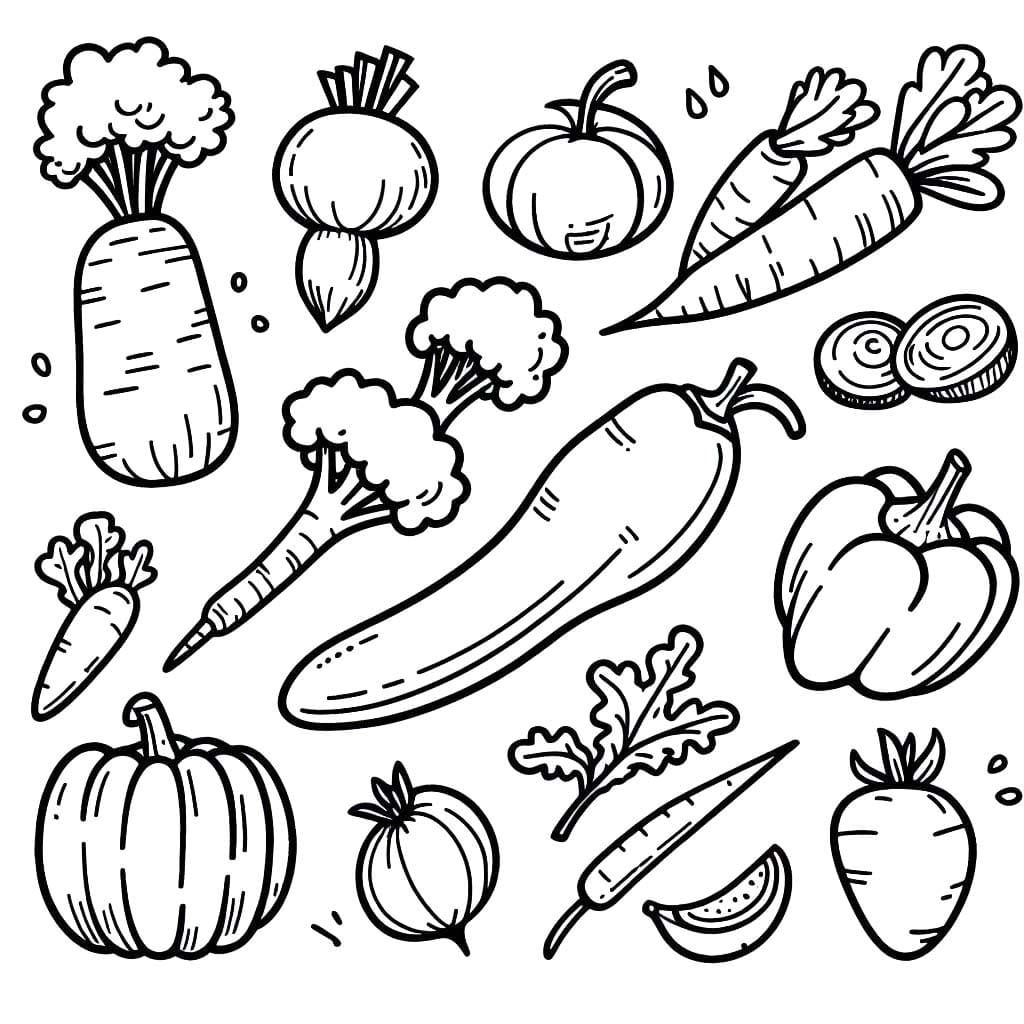 Desenhe Legumes 6 para colorir