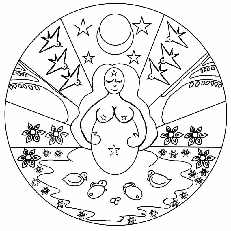 Desenhos de Desenhe Mandalas 5 para colorir