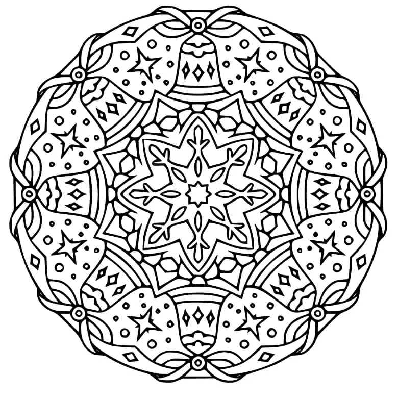 Desenhos de Desenhe Mandalas fácil para colorir