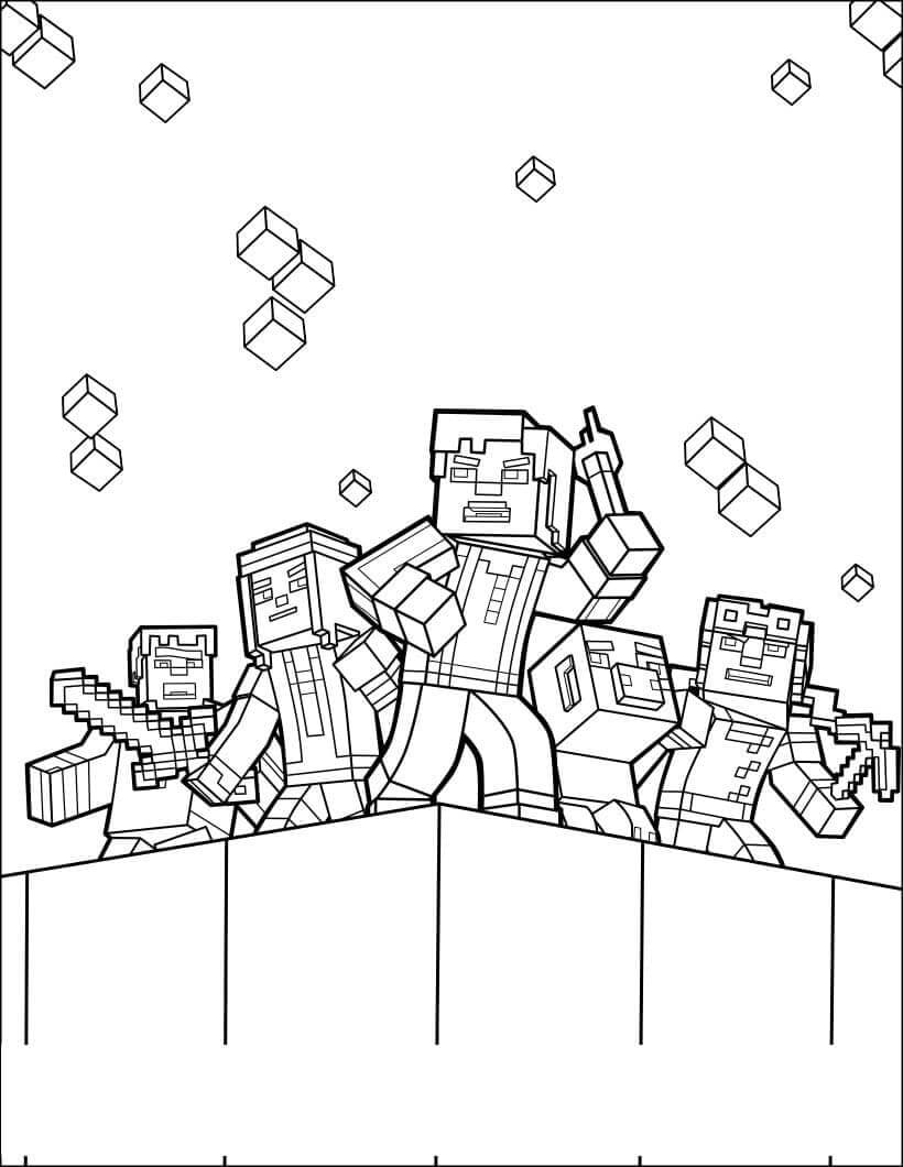 Desenhos de Desenhe Minecraft 2 para colorir