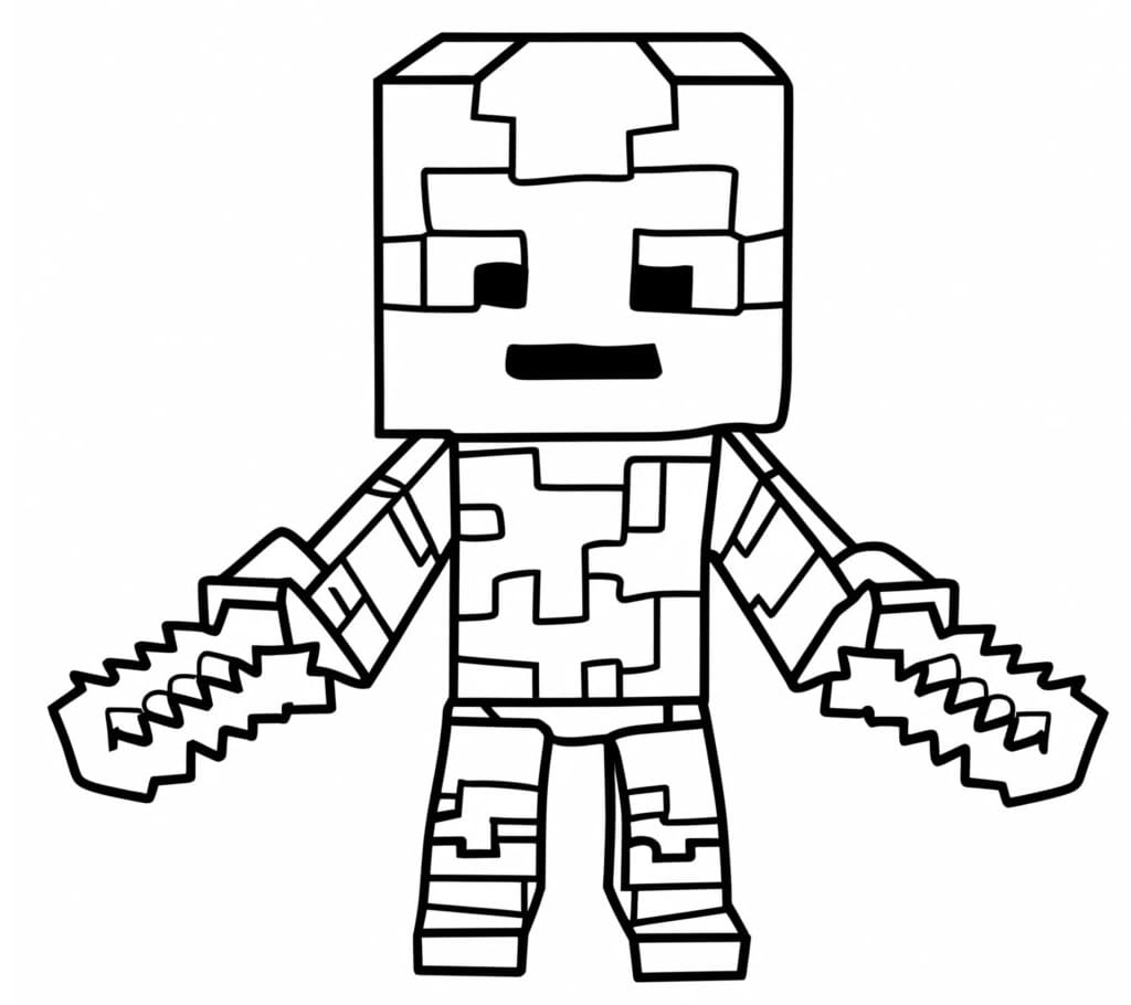 Desenhe Minecraft 5 para colorir