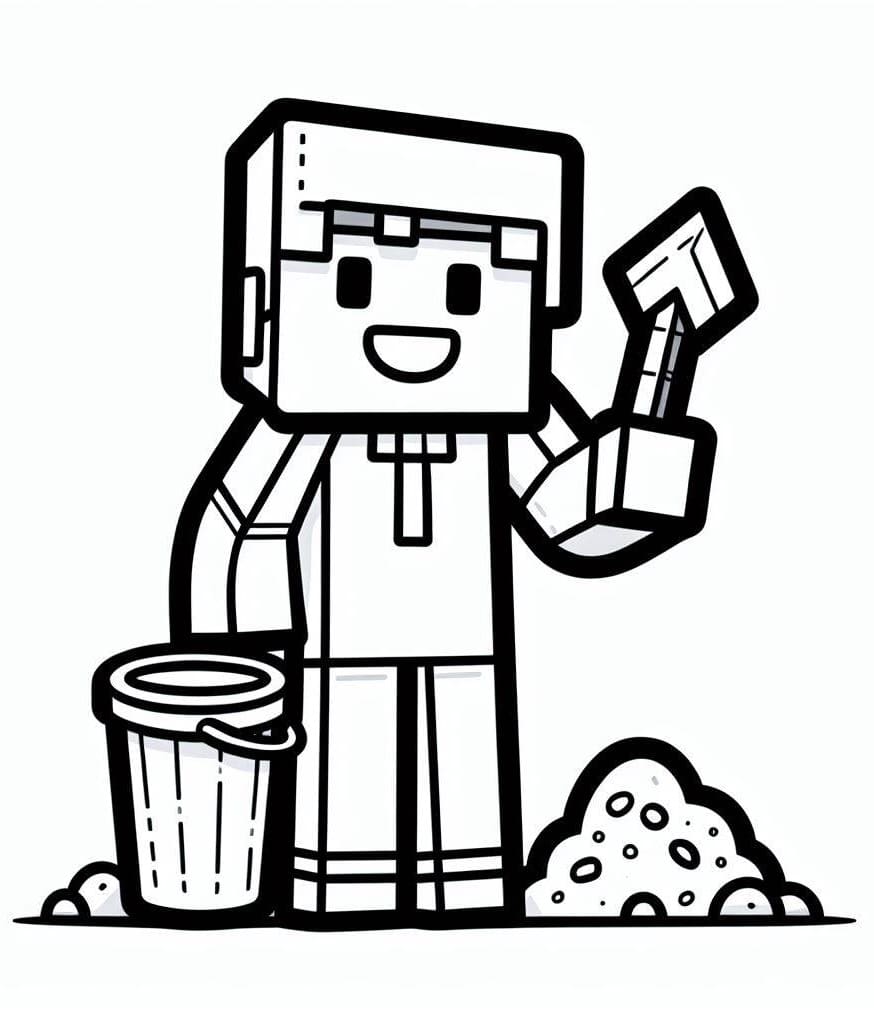 Desenhos de Desenhe Minecraft imprimível para colorir