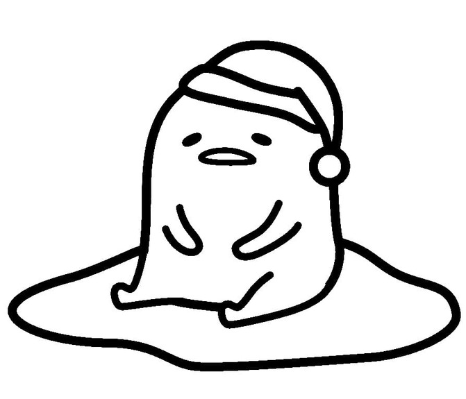 Desenhos de Desenhe Natal de Gudetama para colorir