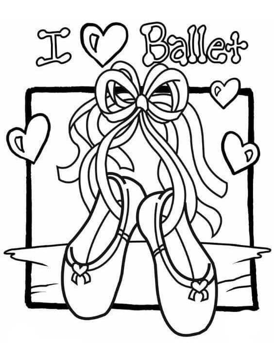 Desenhos de Desenhe Sapatos de Bailarina gratuita para colorir