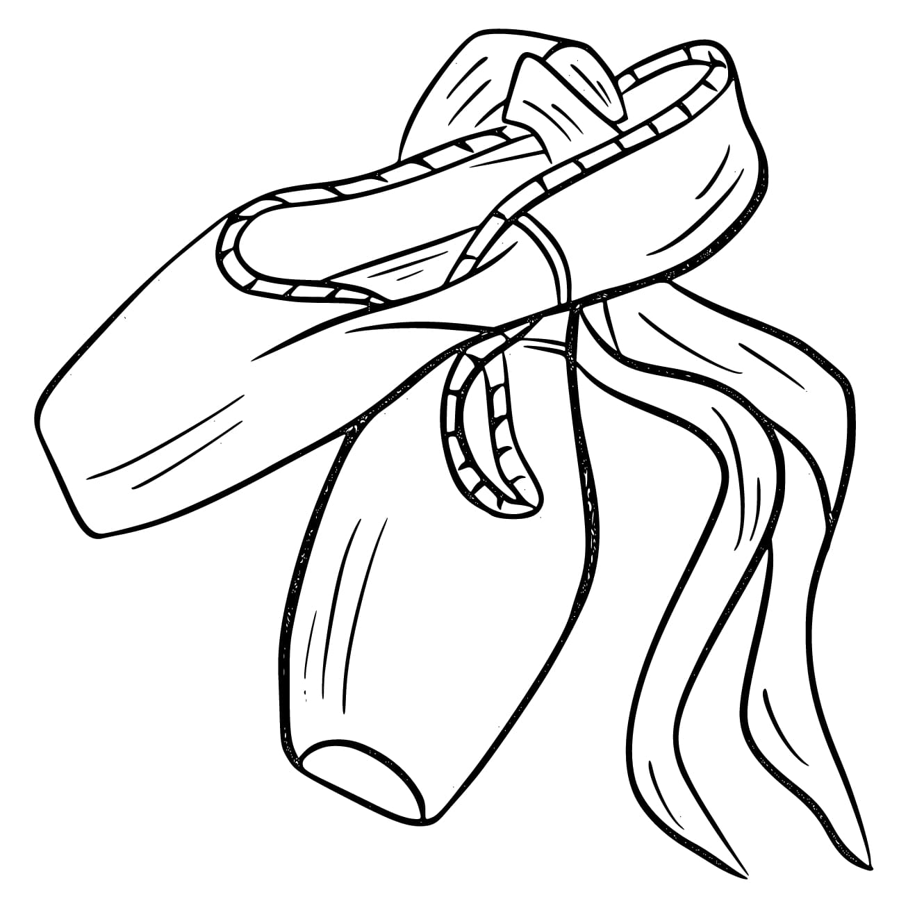 Desenhos de Desenhe Sapatos de Bailarina impressão para colorir