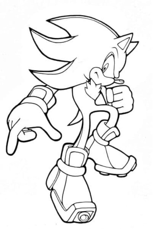 Desenhos de Desenhe Shadow the Hedgehog 1 para colorir
