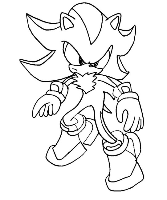 Desenhos de Desenhe Shadow the Hedgehog 2 para colorir