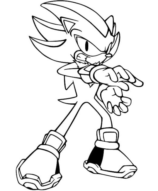 Desenhos de Desenhe Shadow the Hedgehog 3 para colorir