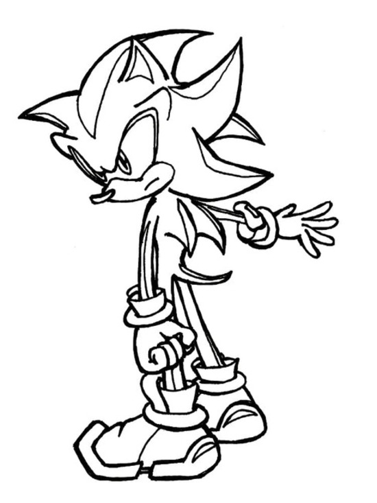 Desenhos de Desenhe Shadow the Hedgehog 4 para colorir