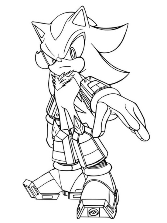 Desenhos de Desenhe Shadow the Hedgehog 5 para colorir