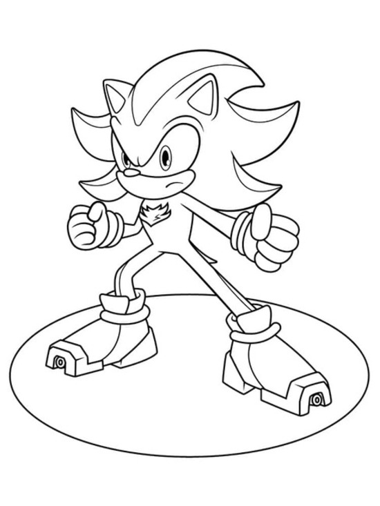 Desenhos de Desenhe Shadow the Hedgehog 6 para colorir