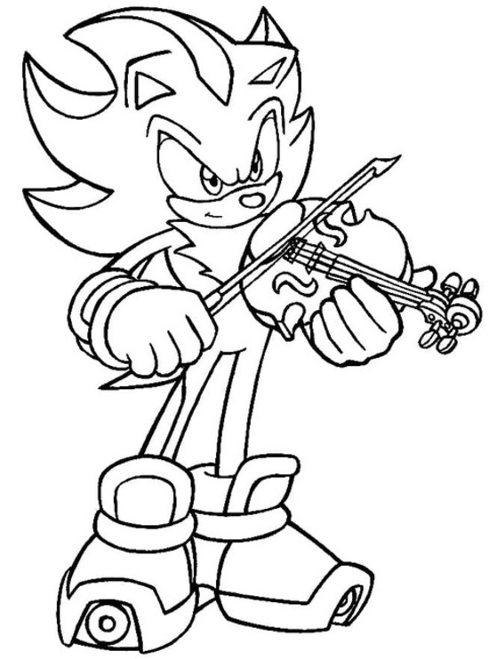 Desenhos de Desenhe Shadow the Hedgehog básico grátis para colorir