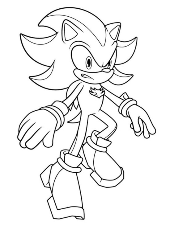 Desenhos de Desenhe Shadow the Hedgehog fácil impressão para colorir