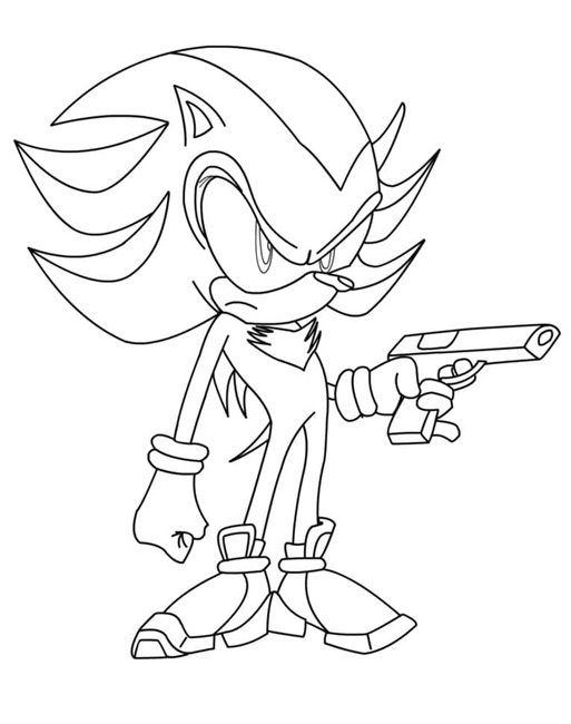 Desenhos de Desenhe Shadow the Hedgehog gratuita para colorir