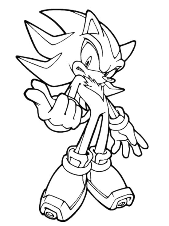Desenhos de Desenhe Shadow the Hedgehog impressão gratuita para colorir