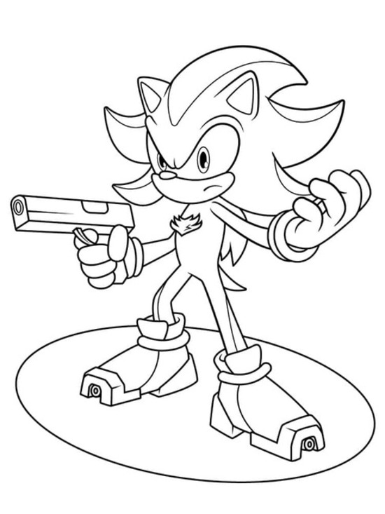 Desenhos de Desenhe Shadow the Hedgehog impressão para colorir