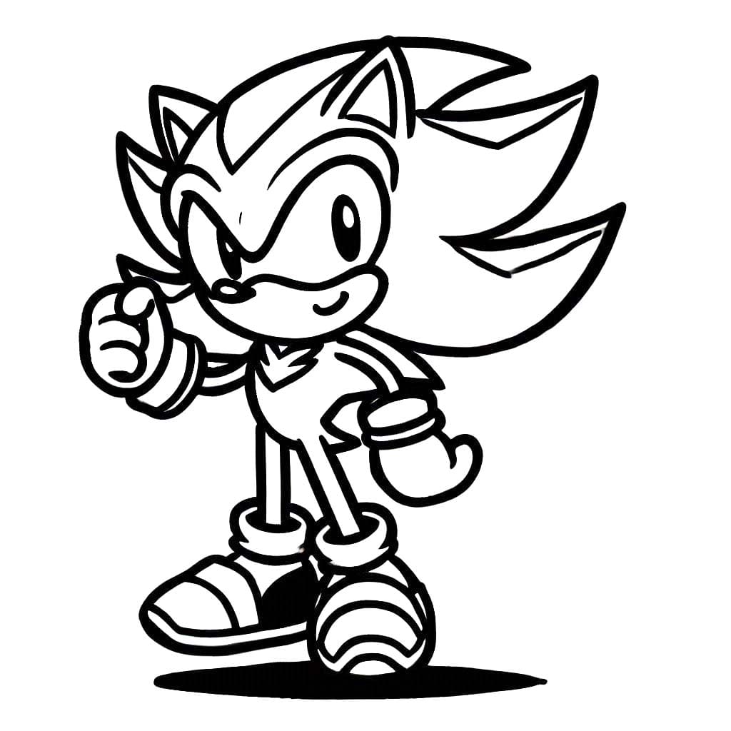 Desenhos de Desenhe Shadow the Hedgehog imprimível para colorir