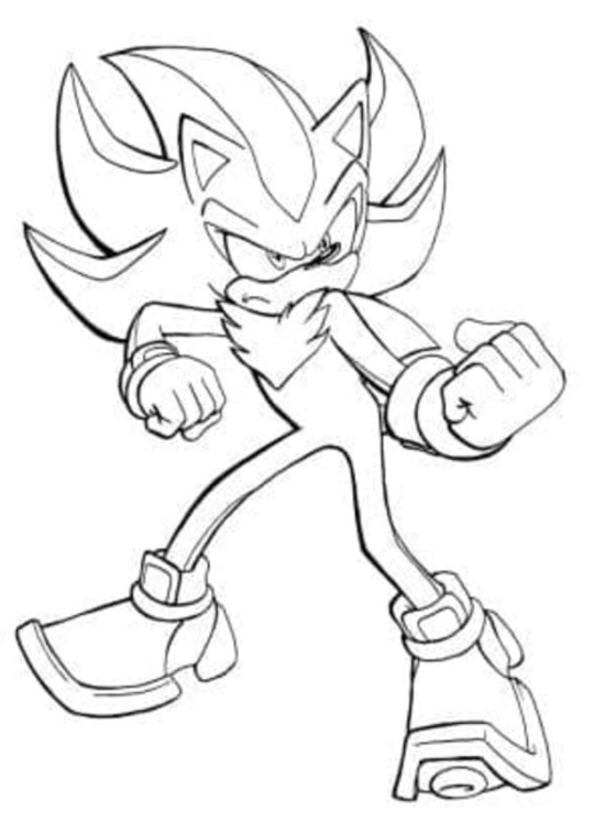 Desenhos de Desenhe Shadow the Hedgehog para crianças para colorir