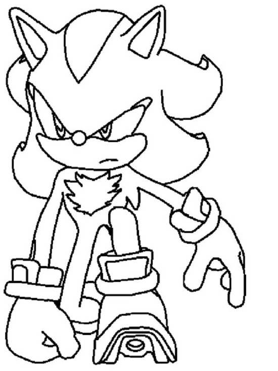 Desenhos de Desenhe Shadow the Hedgehog simples em crianças para colorir