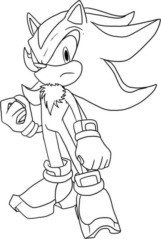 Desenhos de Desenhe Shadow the Hedgehog simples grátis para colorir