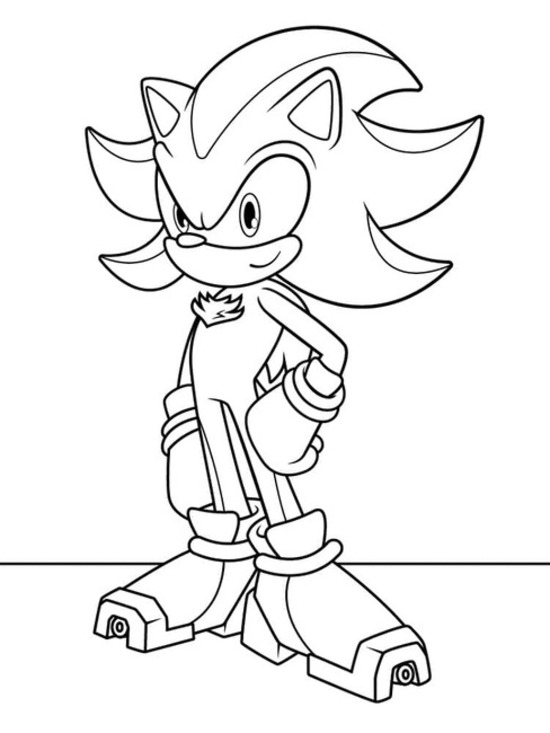 Desenhos de Desenhe Shadow the Hedgehog simples para colorir