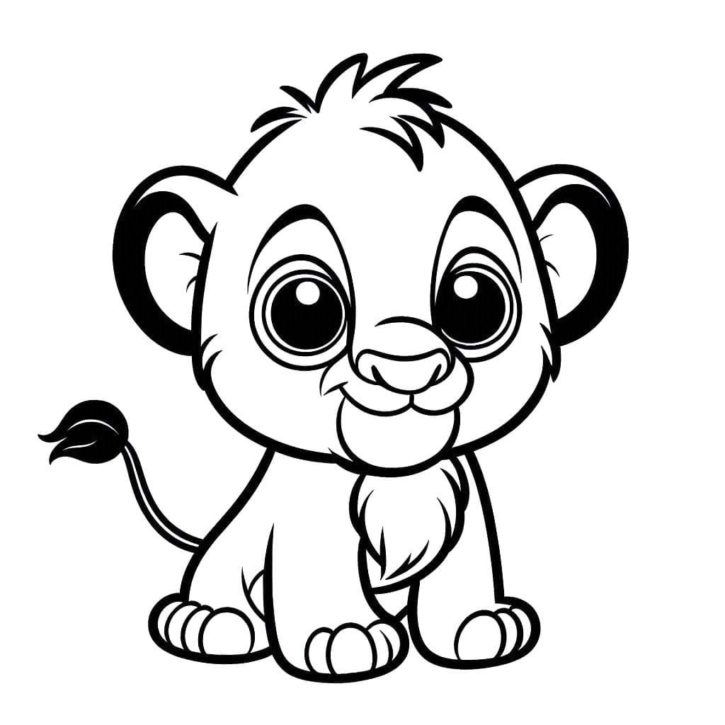 Desenhos de Desenhe Simba 1 para colorir
