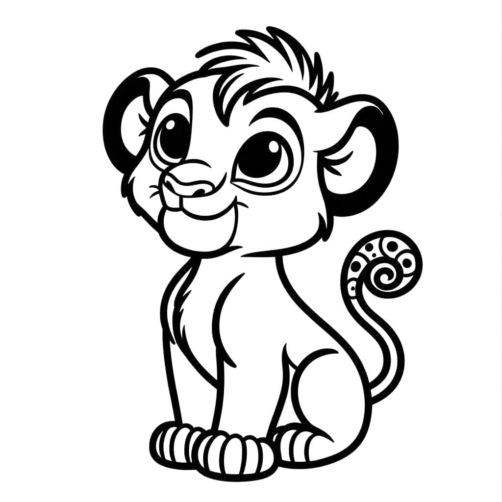 Desenhos de Desenhe Simba 2 para colorir