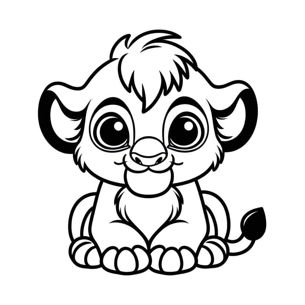 Desenhos de Desenhe Simba 3 para colorir
