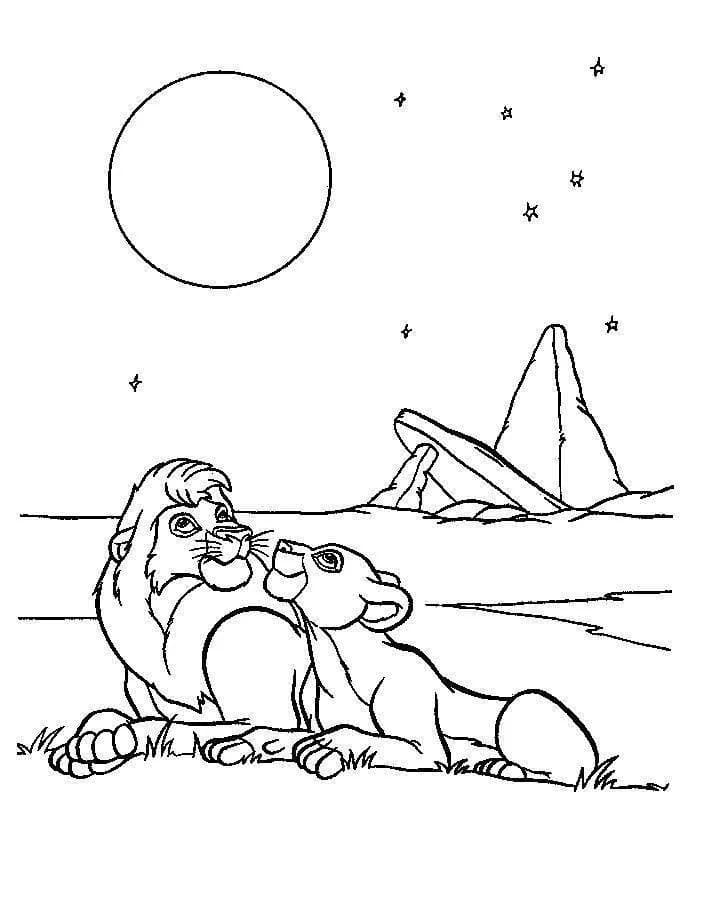 Desenhos de Desenhe Simba 4 para colorir