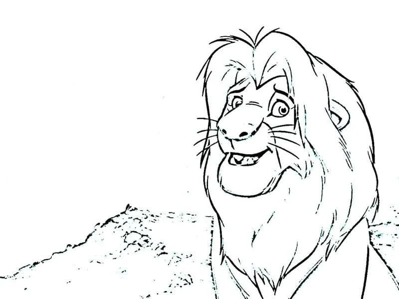 Desenhos de Desenhe Simba 6 para colorir