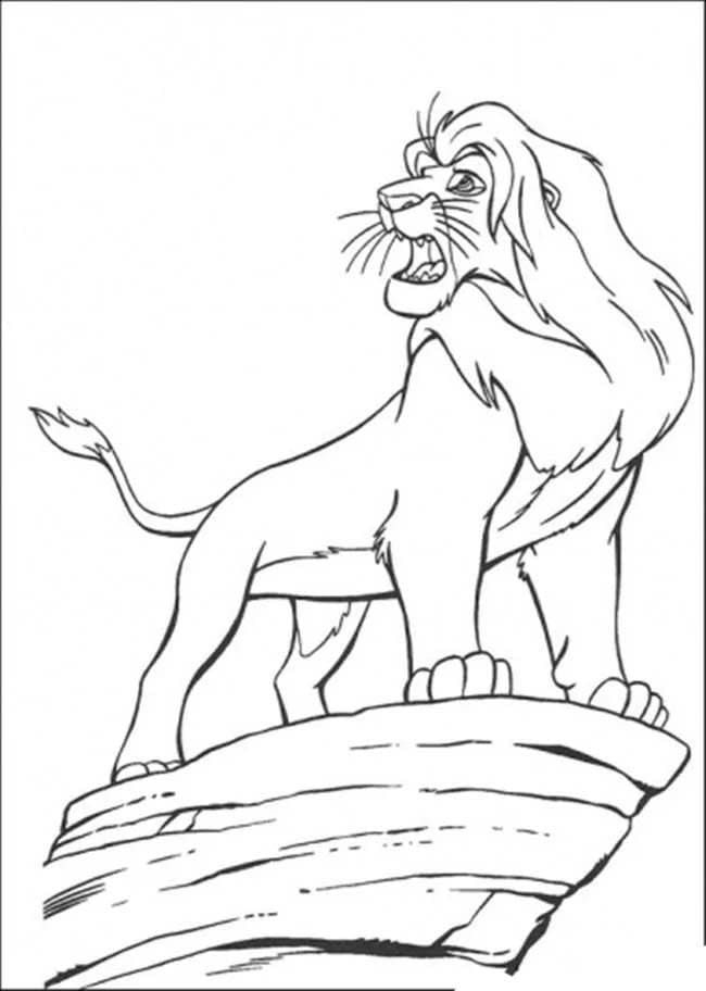 Desenhos de Desenhe Simba básico para colorir