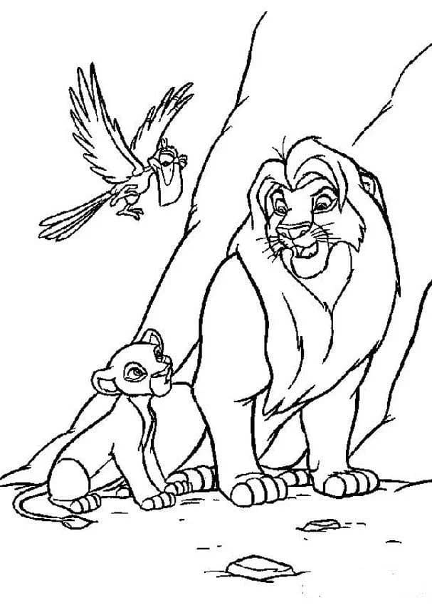 Desenhos de Desenhe Simba bonitinho para colorir