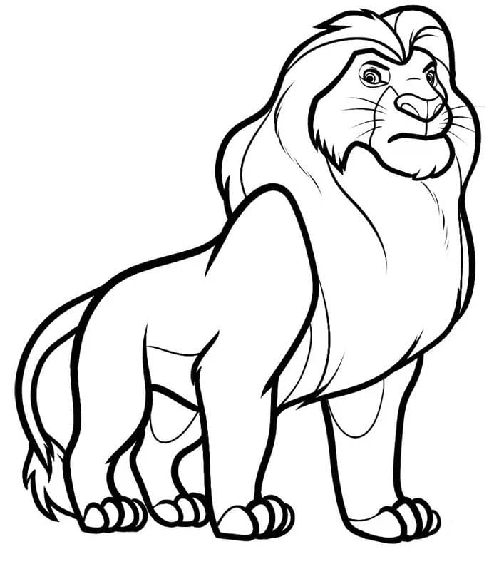 Desenhos de Desenhe Simba em crianças para colorir