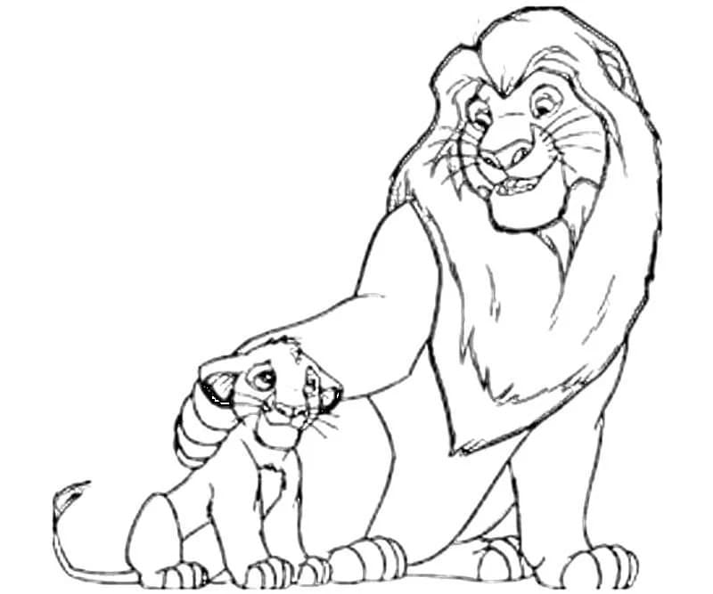 Desenhos de Desenhe Simba feliz para colorir