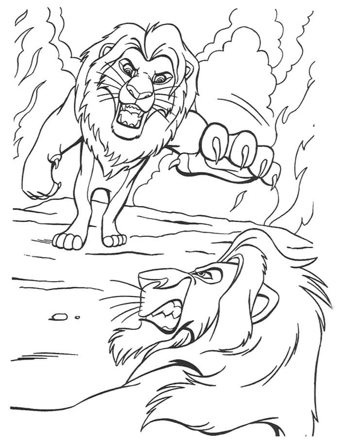 Desenhos de Desenhe Simba grátis para crianças para colorir