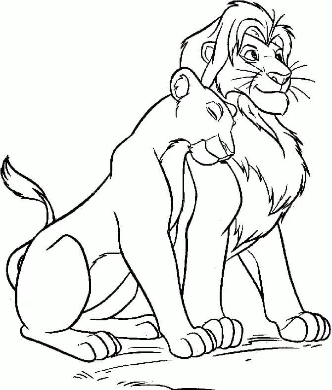 Desenhos de Desenhe Simba impressão para colorir