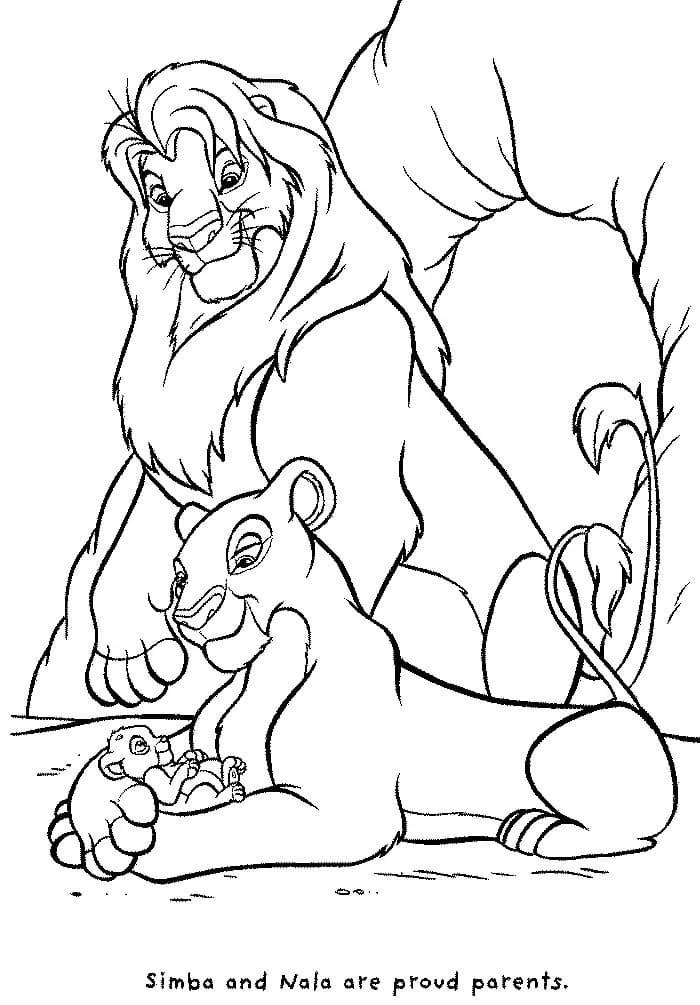 Desenhos de Desenhe Simba imprimível para colorir