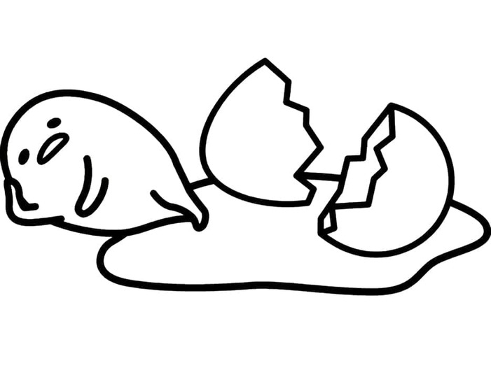 Desenhos de Desenhe adorável Gudetama para colorir