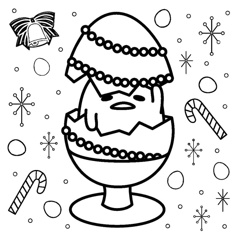Desenhos de Desenhe as férias de Gudetama para colorir