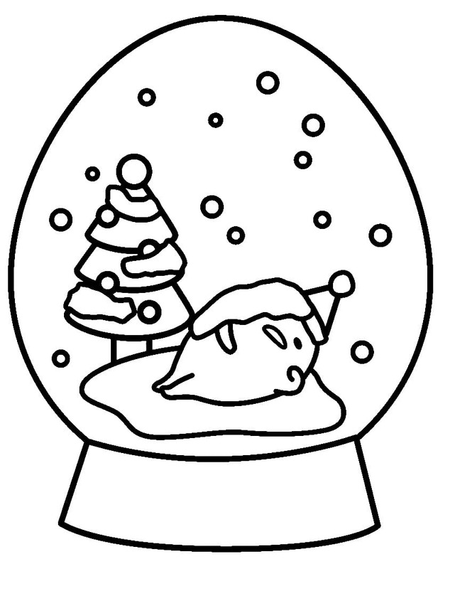 Desenhos de Desenhe inverno Gudetama para colorir