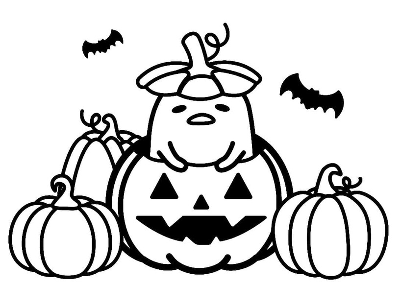 Desenhos de Desenhe o Halloween Gudetama para colorir