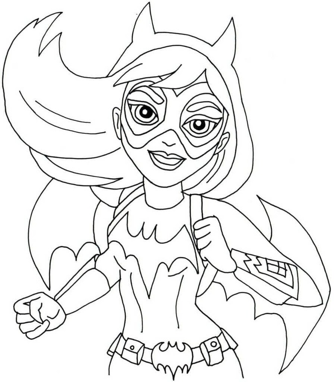 Desenhos de Desenho Batgirl DC Super Hero Girls para colorir