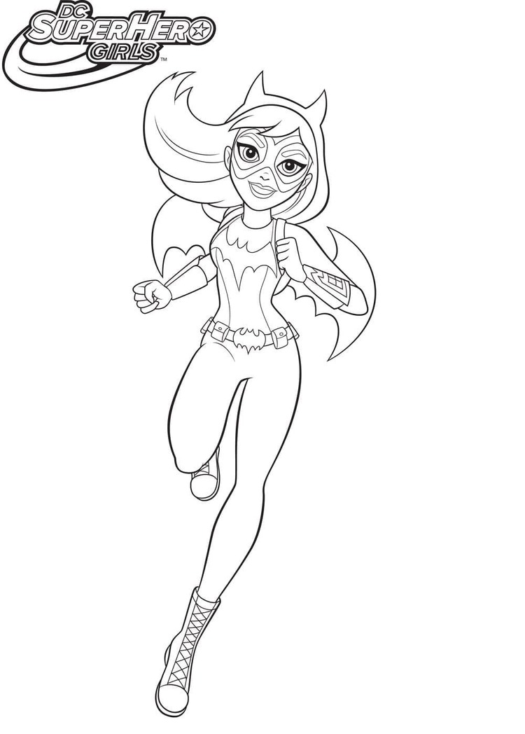 Desenhos de Desenho Batgirl de DC Super Hero Girls para colorir
