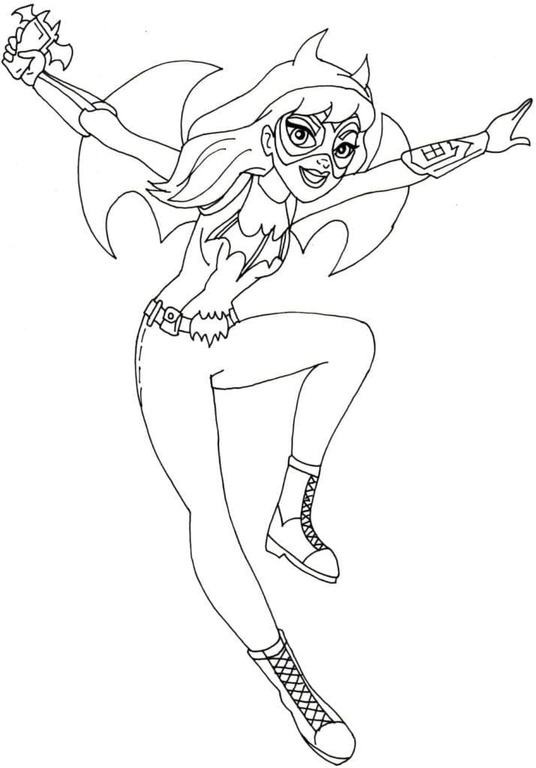 Desenhos de Desenho Batgirl em DC Super Hero Girls para colorir