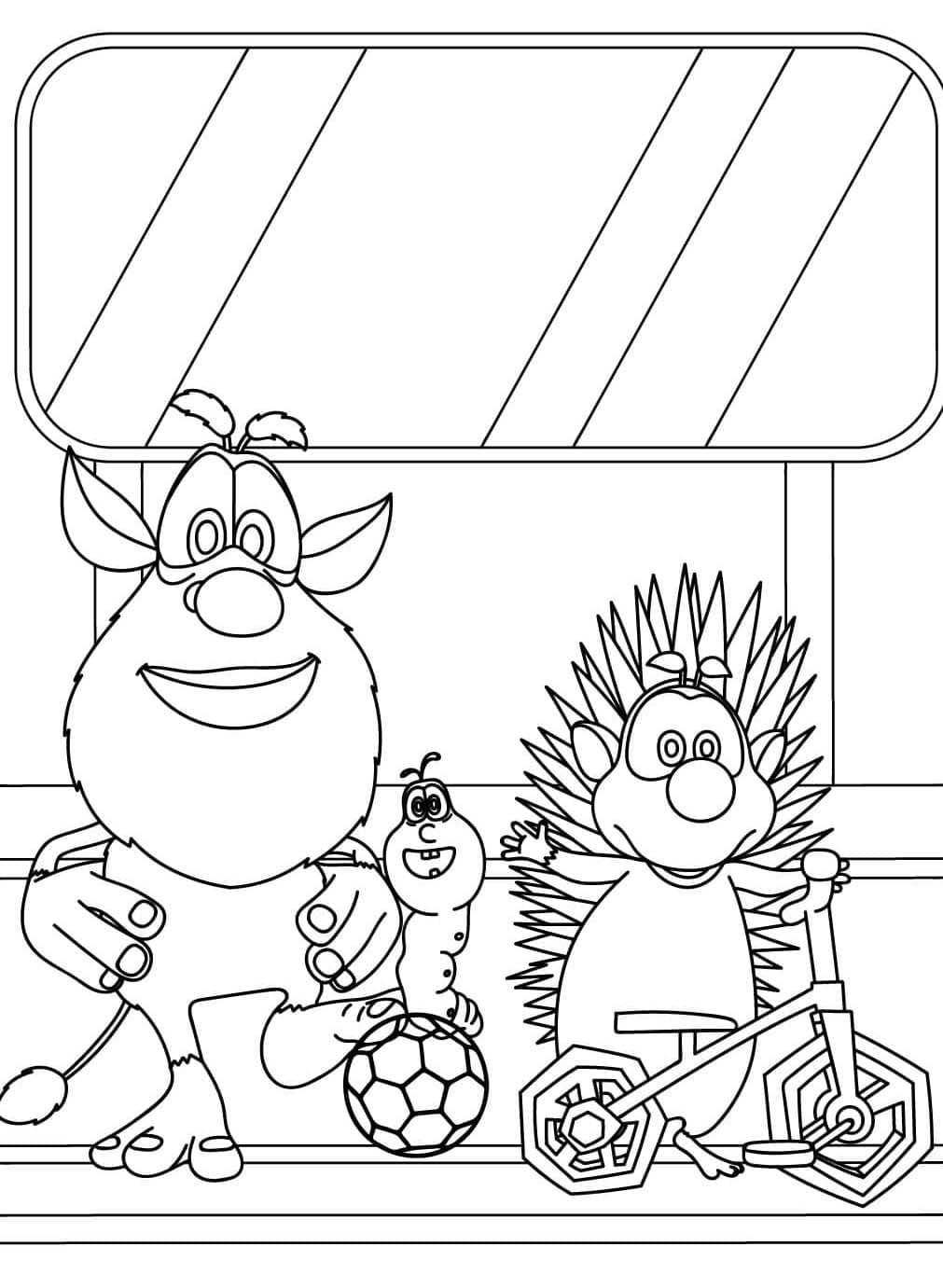 Desenhos de Desenho Booba fácil para colorir