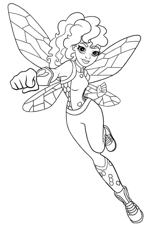 Desenhos de Desenho Bumblebee de DC Super Hero Girls para colorir