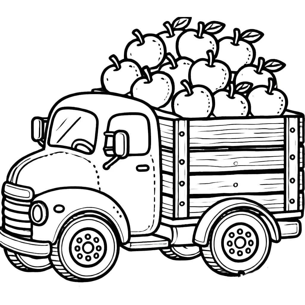 Desenhos de Desenho Caminhão básico para colorir
