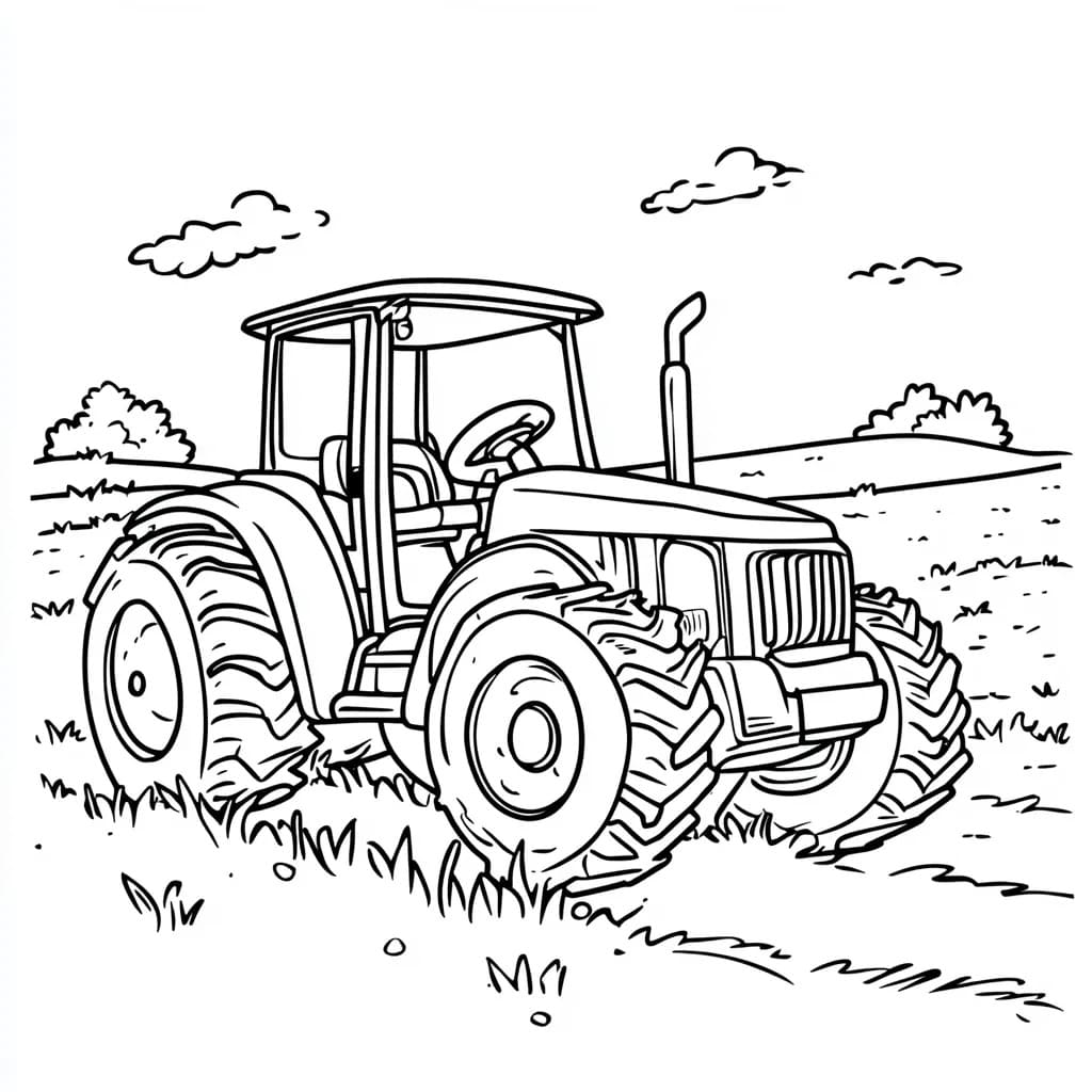 Desenho Caminhão fácil para colorir