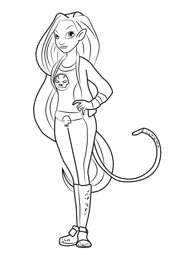 Desenhos de Desenho Cheetah de DC Super Hero Girls para colorir