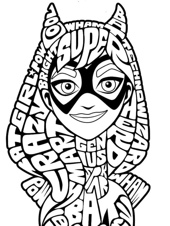 Desenhos de Desenho DC Super Hero Girls Batgirl para colorir